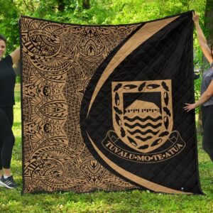 Tuvalu Coat Of Arms Polynesian Premium Quilt  Circle Style  02 J2  Quilt